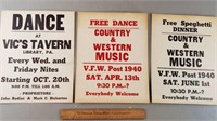 Vintage Country Western Music Posters