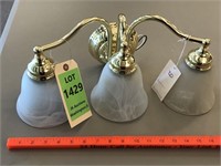 Frosted swirl glass globes - wall mounted light