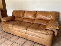 Tan Leather Couch AS IS