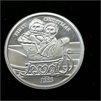 One Troy Ounce .999 Silver First Christmas 1999