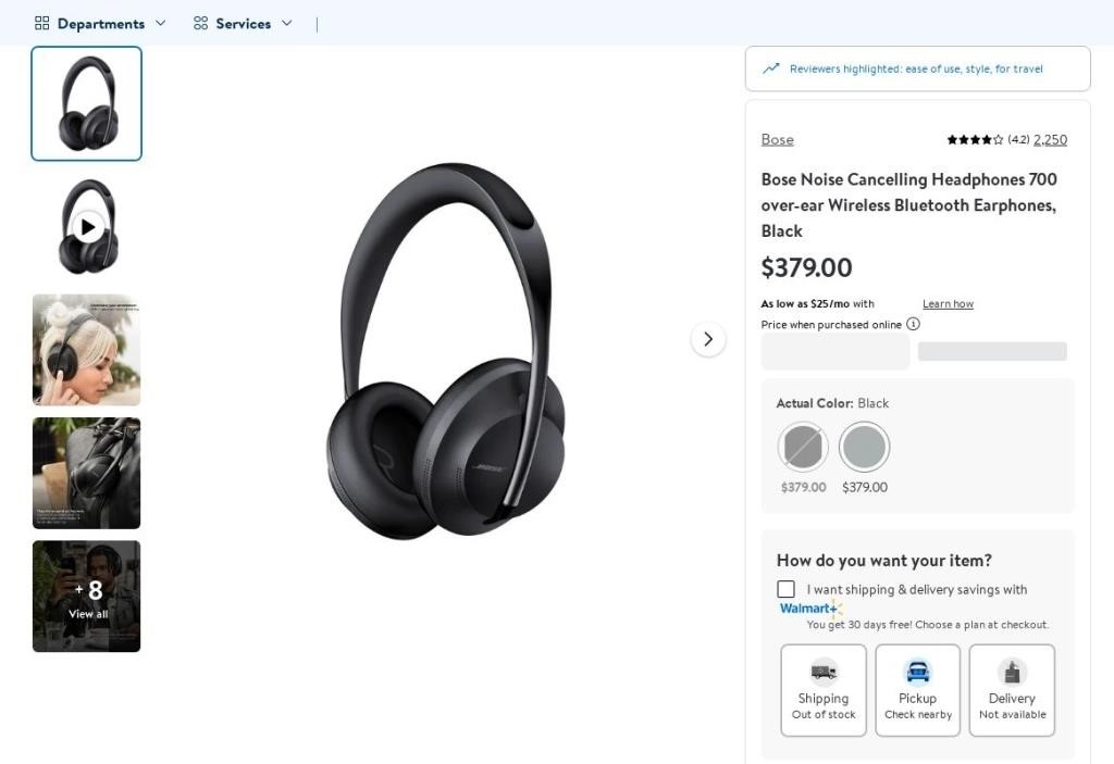 OF3701  Bose 700 Headphones Wireless Bluetooth B