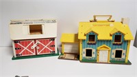 Vintage Fisher Price FARM HOUSE AND FAMILY HOUSE