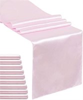 NEW - B-COOL Set of 10 Satin Table Runner Pink