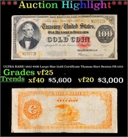 ***Auction Highlight*** ULTRA RARE! 1922 $100 Larg
