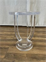 Lucite Round Side Table