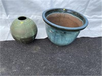 Glazed Multicolor Terracotta Planter