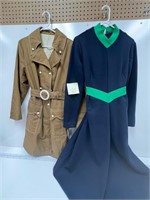 Vintage Adele Martin Dress & Tan Belted Jacket