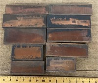 10 vintage train printing plates