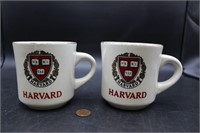 Pair of Vintage Harvard Coffee Cups