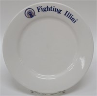 1980's Team Used Illini Buffalo China Plate