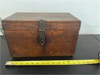 Antique wooden ballot box