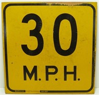 * Wis Dot Wood 30 MPH Speed Limit Sign