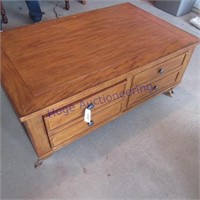 COFFEE TABLE W/2 DRAWERS-18"TX4'X30"D"