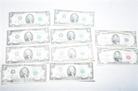 HUGE LOT VINATGE US BANK NOTES ! $$$