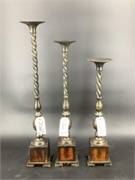 Old world inspired candleholders