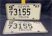 Iowa plate 1969