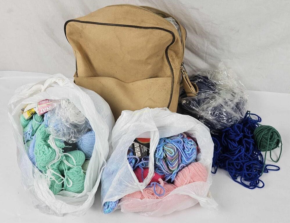 Backpack Full Of Assorted Yarn