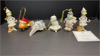 (6) LENOX ornaments: First blessing nativity