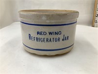 Red Wing Stoneware Refrigerator Jar, 3”T, Minor