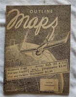 1940s Outline Map book! RARE! Miniature N. Am.+