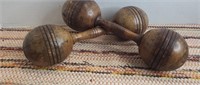 Vintage wooden weights