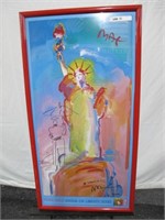 PETER MAX PERSONALIZED AUTOGRAPHED POSTER