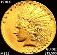 1910-S $10 Gold Eagle UNCIRCULATED