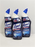 NEW - 3 BOTTLES OF LYSOL TOILET BOWL CLEANER