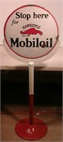 Mobiloil sign w/ stand