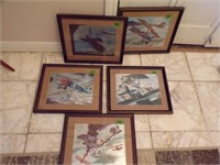 Framed vintage Airplane prints
