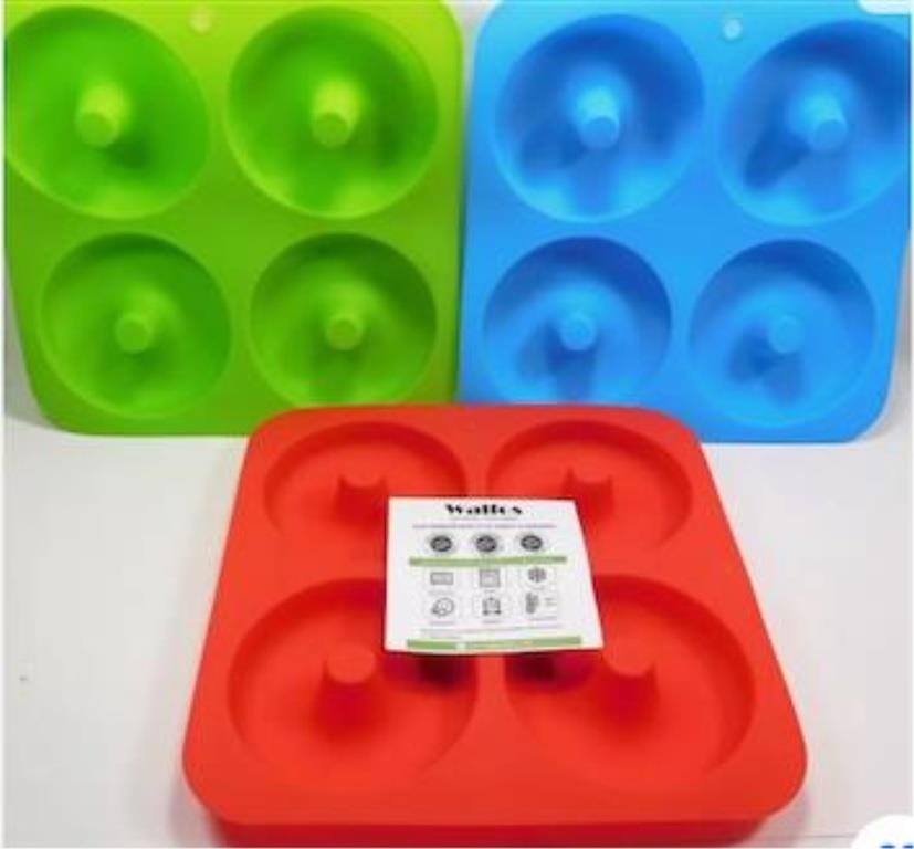 WALFOS Silicone Donut Pan Mold  Set Of 3