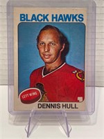 75/76 Dennis Hull Card