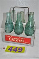 Vintage Coca-Cola carrier & bottles
