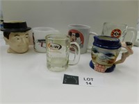 COLLECTION OF MUGS, TOBY, FEDERAL FORT HENRY