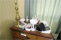 Contents of Top of Dresser - Hobnail, Perfumes,+