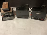 Vintage Polaroid cameras