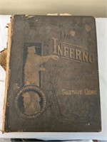 Antique Dante's Inferno Book by Dante Alighieri