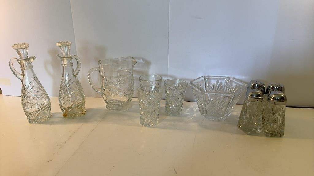 Lead Crystal Dish, Pitcher, Glasses, Decanters,