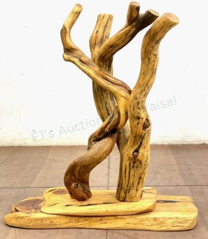 Artist Signed " Love" Driftwood Art Sculpture