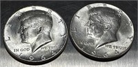 (2) Kennedy Half Dollars See Photos for Details