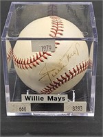 Autographed Willie Mays Beckett Opinion Approved B