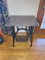 Antq Sewing BaseTable,  with Granite Top