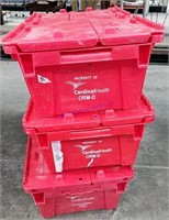 3 Red Cardinal Health Totes