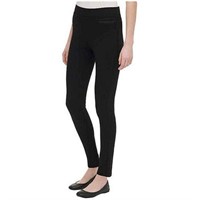 DKNY Women's MD Mid Rise Ponte Pant, Black Medium