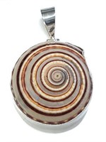 SILVER INDONESIA SHELL PENDENT  PENDANT (~WEIGHT
