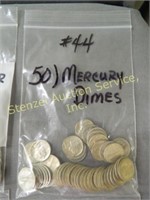 (50) Mercury Dimes