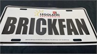 Brickfan legoland license plate
