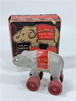 ANTIQUE HUBLEY HUBOID JUMBO ELEPHANT PULL TOY