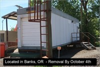 APPROX 8'X30' OFFICE TRAILER W/ROLL UP END DOOR,