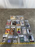 Assortment of sports trading cards, puzzle cards,